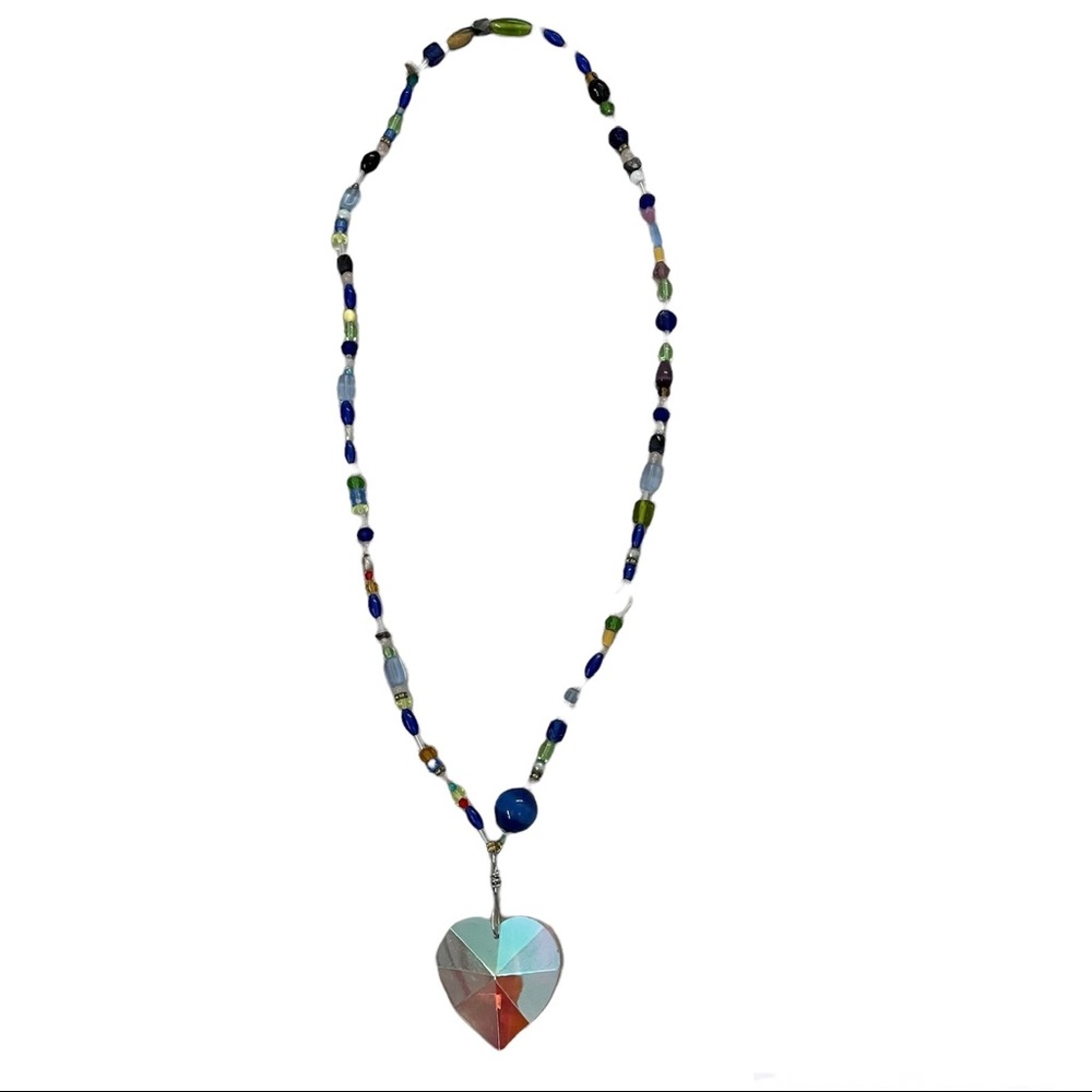 Handmade exclusive necklace 2 way use. Short or long Multi color beads trendy